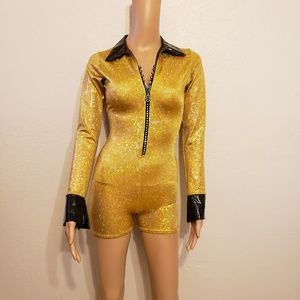 Shimmery Long Sleeve Romper Costume